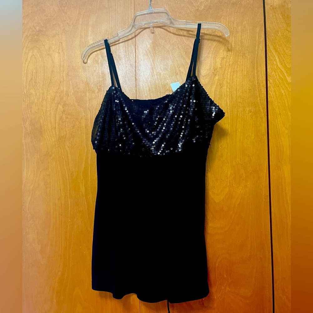 Black Babydoll sequined top